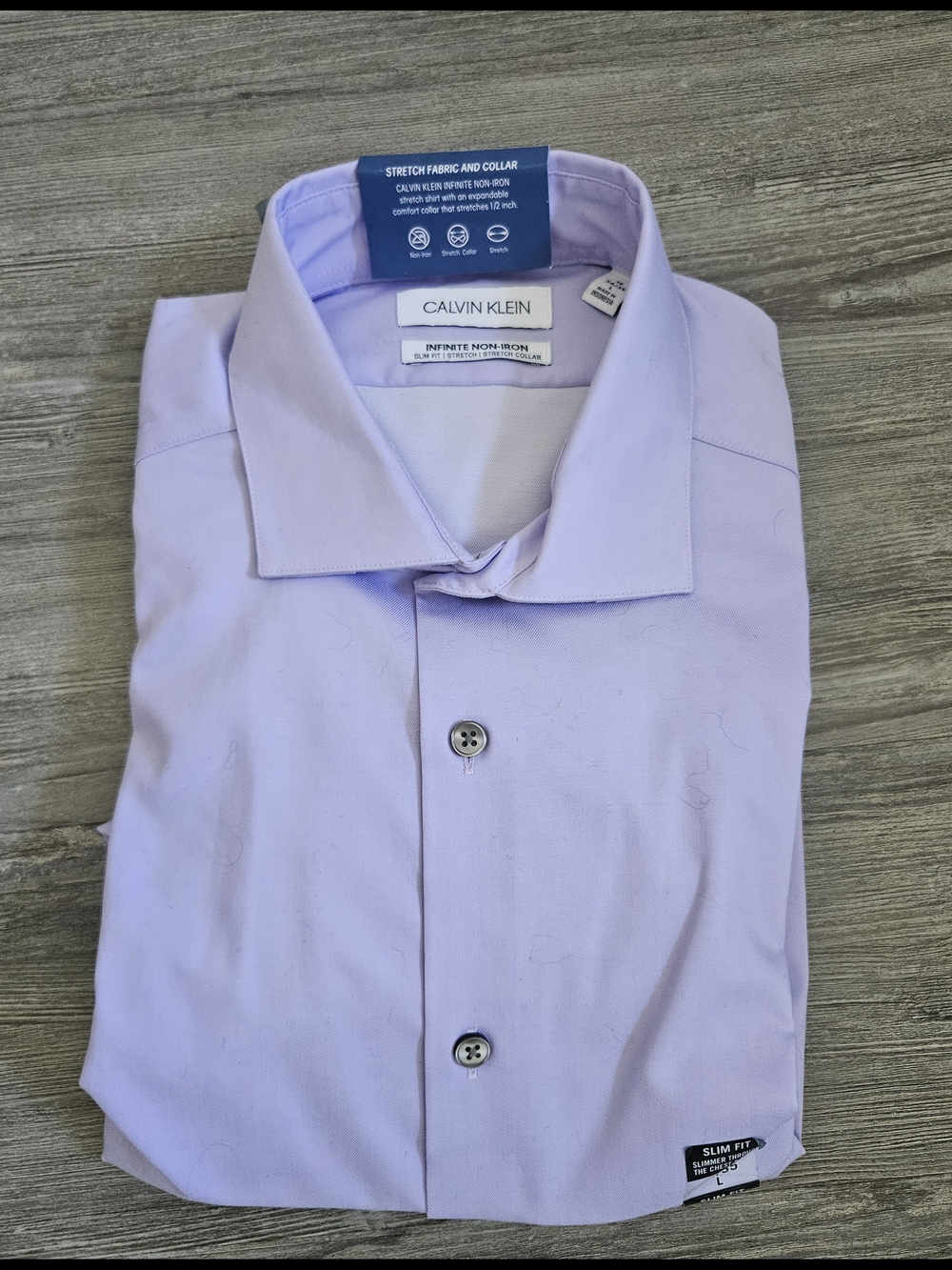 Calvin Klein Men's Lilac Dress Shirt